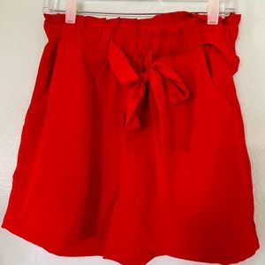 Cute flowy red shorts